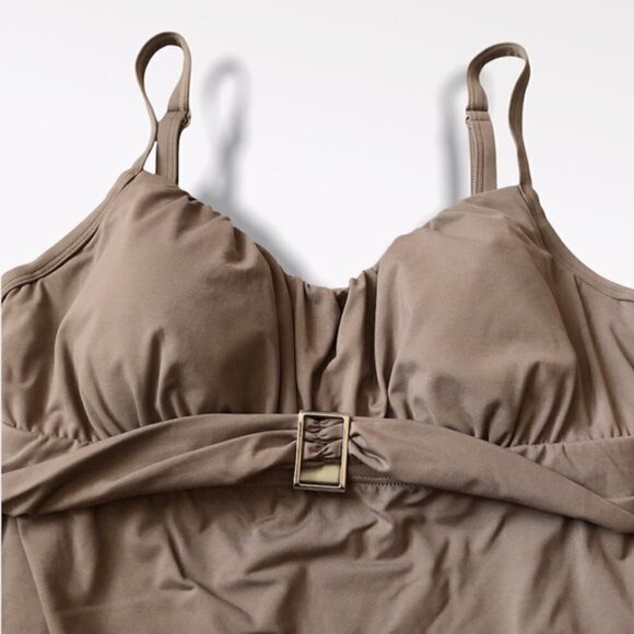 Coco Reef Tankini Swim Top Bra Tan Brown 32C - Picture 4 of 10